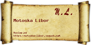 Motoska Libor névjegykártya